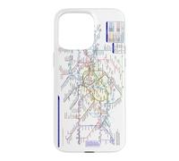London UK Metro Train Railway - Carte de Route Souvenir Europe Coque pour iPhone 15 Pro Max