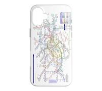 London UK Metro Train Railway - Carte de Route Souvenir Europe Coque pour iPhone 16 Plus