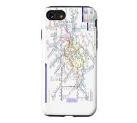 London UK Metro Train Railway - Carte de Route Souvenir Europe Coque pour iPhone SE (2020) / 7/8