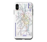 London UK Metro Train Railway - Carte de Route Souvenir Europe Coque pour iPhone XS Max