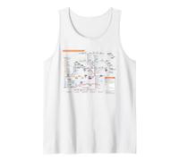 London UK Metro Train Railway - Souvenir Route Map Europe Débardeur