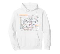 London UK Metro Train Railway - Souvenir Route Map Europe Sweat à Capuche