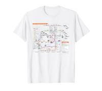 London UK Metro Train Railway - Souvenir Route Map Europe T-Shirt