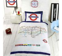 London Underground Tube Carte Housse Couette Simple Et D'Oreiller Set Lit Neuf
