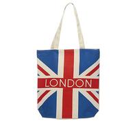 London Union Jack Flag Cotton Bag with Zip and Lining