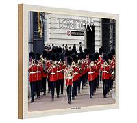London | United Kingdom | Changing the Guard | Plaque en bois | 40 cm x 30 cm