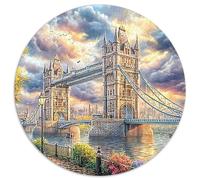 London View 1000 Pièces Puzzle Circulaire Puzzle Adulte pour Enfants Jeux De Défi Uniques Jeu D'Intelligence De l'art De La Décoration Moderne 1000pcs (67.5x67.5cm)