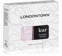LONDONTOWN kur Pink Conceal & Go Lot de 2 duos comprenant un correcteur illuminant pour ongles roses et un top coat Gel Genius, 1 flacon