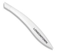 LONDONTOWN Outil de repousse-cuticules avec finition en caoutchouc, bord biseauté en plastique de qualité professionnelle, grattoir à ongles, outil de manucure