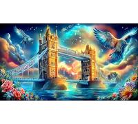 Londres 1000 pièces Papier recyclé Puzzle Extremement Difficile Jeux éducatifs pour Toute la Famille Cadeau pour Femmes et Hommes 70x50cm/1000pcs