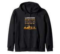 Londres Angleterre coordonne Le Design Minimaliste de l'identité de la Ville Sweat à Capuche