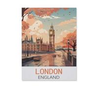 Londres Angleterre,Puzzles pour Adultes Puzzle 1000 Pièces pour Adolescents Adultes Jeux De Puzzles Amusants uzzle en Papier Cadeaux De Noël Et d'anniversaire(50x70cm)-FL100