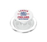 Londres, Angleterre, Royaume-Uni, imprimé Rouge et Bleu PopSockets PopGrip pour MagSafe