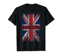 Londres Angleterre Union Jack en détresse T-Shirt