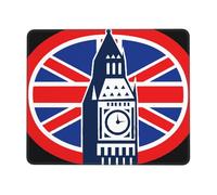 Londres Big Ben Drapeau Britannique Tapis De Souris Gaming Petit Mouse Pad Antidérapant Mousepad pour Travail Voyage Bureau 25X30Cm