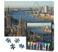Londres British Skyline Puzzles Adultes 1000 Blocs, Big Ben Puzzle, Thames Puzzles Adultes Jeux ou Jouets pour Amis Aînés 50 x 70 cm