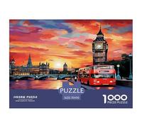 Londres Cityscape Puzzles Jeu De Société Adulte Pièces Parfaitement Assorties 1000 Pièces Tour du clocher Casse-tête Qualité Premium pour Adultes 70x50cm/1000pcs