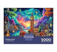 Londres d'hiver, Puzzle de Casse-tête en Papier résistant, Big Ben et Cosmique, Anti-Stress, décoration de Maison, 52x38cm/1000pcs