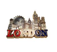 Londres en Métal Aimant de Réfrigérateur - Couleur Argenté/Eye / Tower Bridge Big Ben/Cathédrale Saint-Paul/Abbaye de Westminster/Royal Guard/Cabine Téléphonique/Double Decker Bus/Angleterre