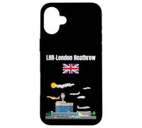 Londres Heathrow Airport LHR Airport Nerd London Souvenir Coque pour iPhone 16 Plus