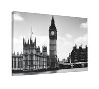 Londres - Impression murale sans cadre 30,5 x 45,7 cm, impression sur toile avec crochets de montage, décoration d'intérieur moderne pour salon, chambre à coucher et bureau.