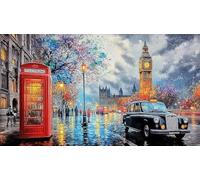 Londres Puzzle 1000 pièces Cadeau Unique Jeu éduchatif Challenge Toy de qualité supérieure Peinture Art pour Adultes et Enfants à partir de 14 Ans 38x26cm/1000pcs