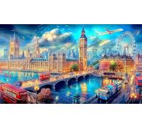 Londres Puzzle 1000 pièces Educa Divertissement créatif De l'art Décoration Jeu éduchatif Challenge Toy pour Adultes & Enfants des 14 Ans 38x26cm/1000pcs