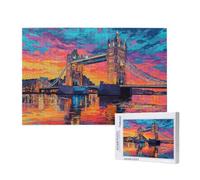 Londres Puzzle 500 Pièces Adultes Puzzle Paysage Classique, Activite Manuelle Adulte, Puzzles de Jeu Stimulants, Puzzles impossible, Enjoy Activités de défi Familial pour Ies Soirées de Jeu,p560t