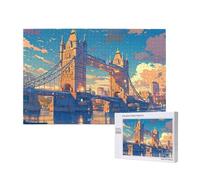 Londres Puzzle Paysage 5000 Pièces Adultes, DIY Puzzles Classiques Art avec Boîte d'emballage et Photos de Référence, Relaxation/Soulagement du Stress/Jeux Amusants, Creatif Cadeau pour Femme M-208