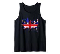 Londres Skyline Angleterre Amour Union Jack Drapeau UK Débardeur