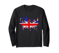 Londres Skyline Angleterre Amour Union Jack Drapeau UK Manche Longue