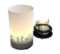 Londres Skyline Bougie votive dans Un Coffret Cadeau de qualité supérieure, Silhouette en Acier Inoxydable 3D avec bougeoir, bougeoir et écran de Projection.