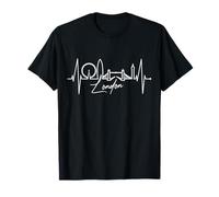 Londres Skyline Drapeau J'aime Angleterre I Love London T-Shirt