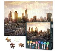 Londres Skyline Puzzles Adultes 1000 Blocs, Downtown London Puzzle, Puzzle Adulte Jeu de Puzzle ou Jouets pour Amis plus âgés 50 x 70 cm