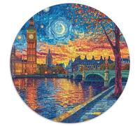 Londres Tower Bridge 1000 Pièces Puzzle Circulaire Jeu Qualité Supérieure Cadeau Unique pour Adultes Et Enfants 1000pcs (67.5x67.5cm)