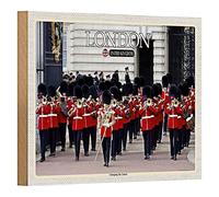 Londres | United Kingdom | Changing the Guard | Plaque en bois | 18 cm x 12 cm