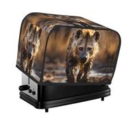 Lone Hyena Housse de grille-pain imprimée 2 tranches - Anti-poussière, résistante à l'huile, protège les petits appareils de cuisine