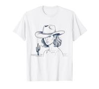 Lone Rider Cowgirl Cheval Western Yeehaw Vibes T-Shirt