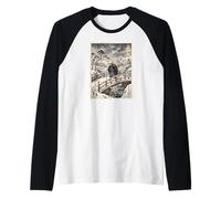Lone Ronin traversant Un Pont enneigé Ukiyo-e Art Japonais Manche Raglan