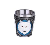 Lone Spirit White Wolf Celtic Magic Shot Glass Stainless Steel insert