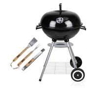 Lone Star Barbecue Charbon de Bois - BBQ Charbon - Barbecue Charbon avec Couvercle - Barbecue Rond Ø 45 cm - Grill Poignées Isolées et Système d'Aération - Cendrier Amovible