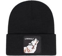 Lone Wolf bonnet de haricots brodé unisexe tricot à Rabat pour homme et femme cadeau noir livraison gratuite