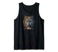 Lone Wolf Moon Howling Wolf Pack Head Wolves Howl Débardeur