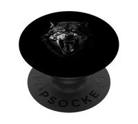 Lone Wolf Moon Howling Wolf Pack Head Wolves Howl PopSockets PopGrip Adhésif