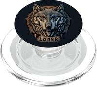 Lone Wolf Moon Howling Wolf Pack Head Wolves Howl PopSockets PopGrip pour MagSafe