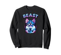 Lone Wolf Moon Howling Wolf Pack Head Wolves Howl Sweatshirt
