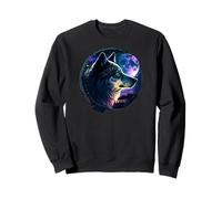 Lone Wolf Moon Howling Wolf Pack Head Wolves Howl Sweatshirt