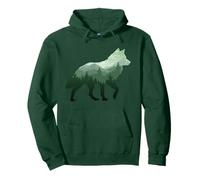 Lone Wolf Survive The Mountain Silhouette Art Forest Spring Sweat à Capuche