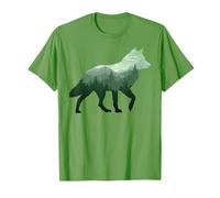 Lone Wolf Survive The Mountain Silhouette Art Forest Spring T-Shirt