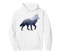 Lone Wolf Survive The Mountain Silhouette Art Sweat à Capuche